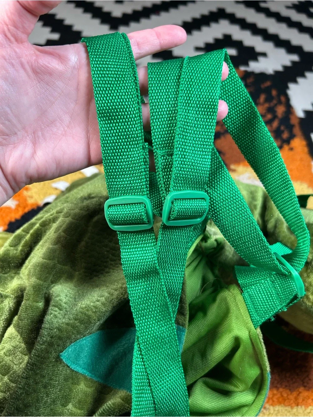 Ride along, Green Dino costume!!